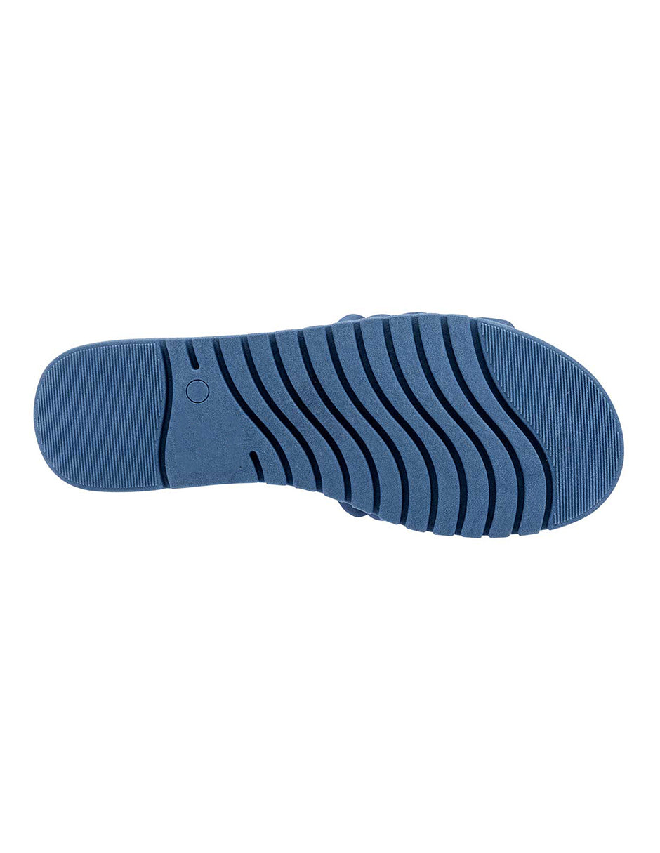 Sandalias de piso Exterior Textil Color Azul Para Mujer De RBCOLLECTION