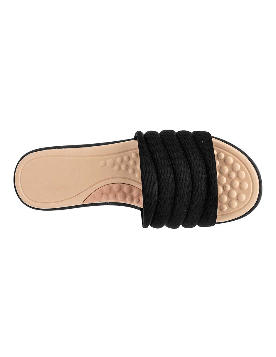 Sandalias de piso Exterior Textil Color Negro Para Mujer De RBCOLLECTION