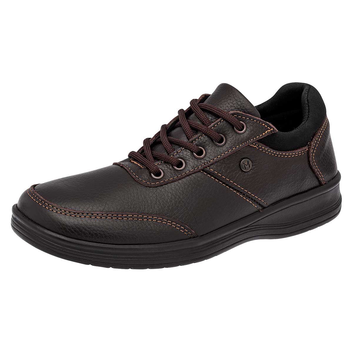 Zapato Confort Exterior Piel Color Café Para Hombre De Moel