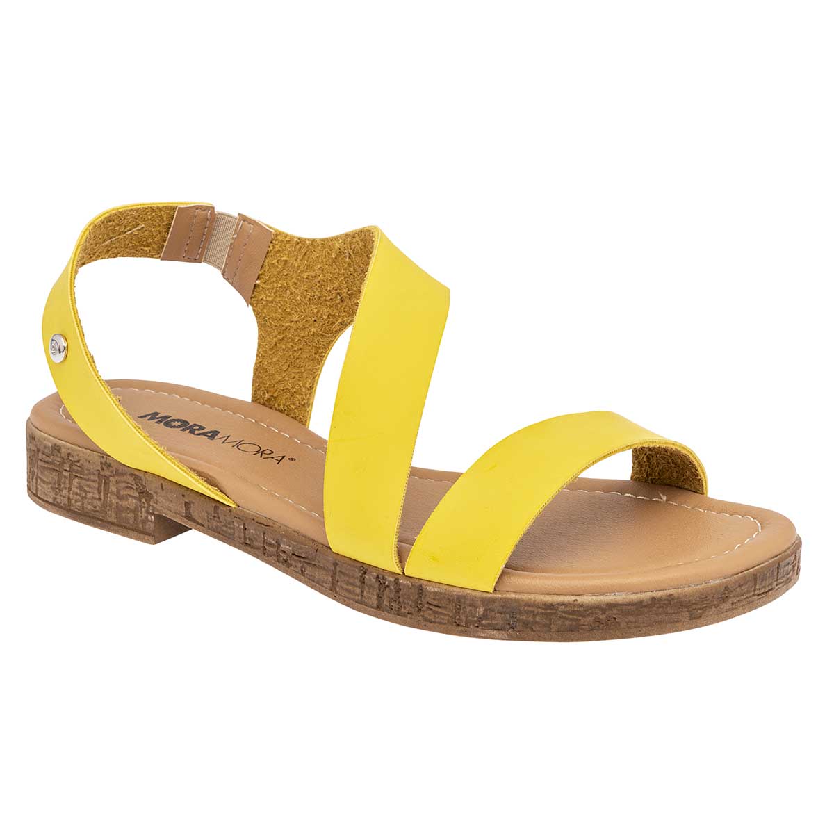 Sandalias de piso Exterior Piel sintética Color Amarillo Para Mujer De MORAMORA