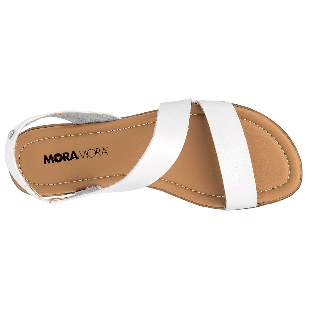 Sandalias de piso Exterior Piel sintética Color Blanco Para Mujer De MORAMORA