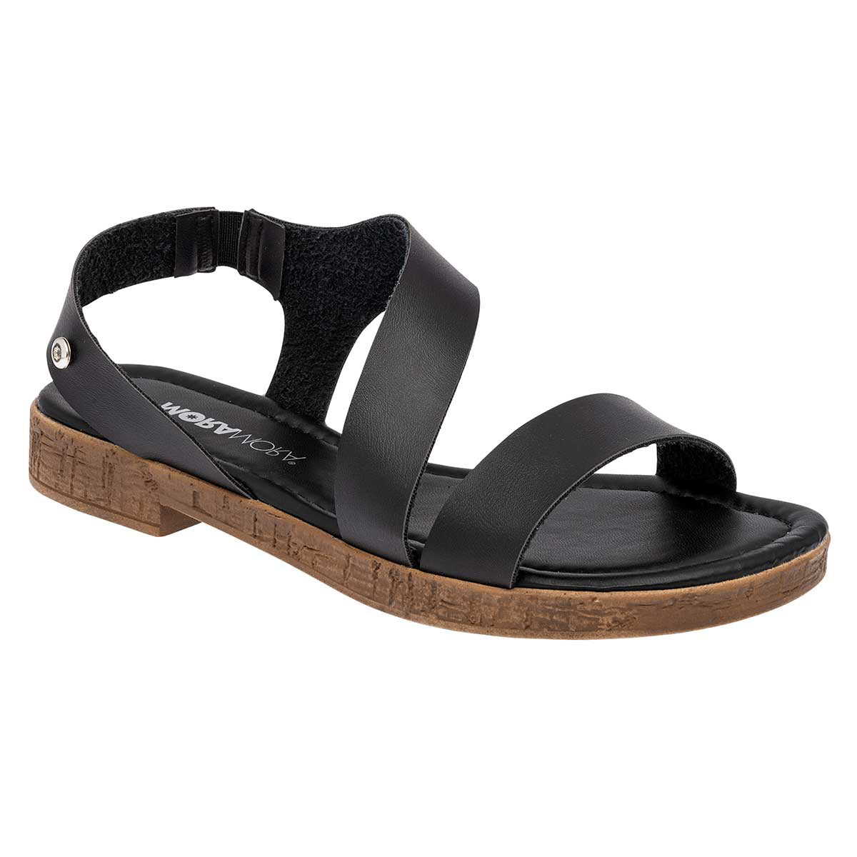 Sandalias de piso Exterior Piel sintética Color Negro Para Mujer De MORAMORA