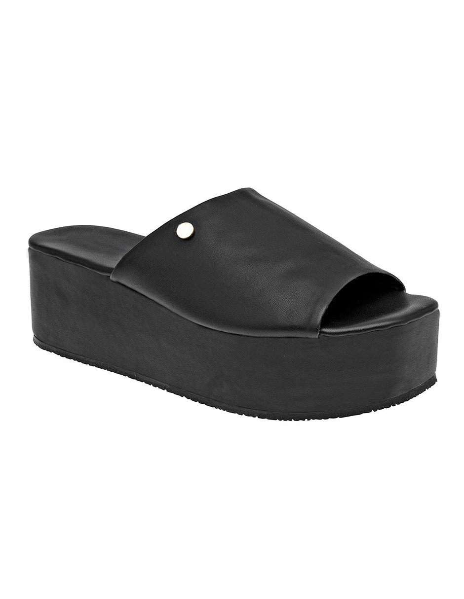 Sandalias con plataforma Exterior Piel sintética Color Negro Para Mujer De RBCOLLECTION