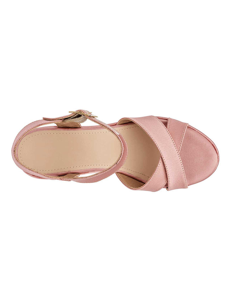 Sandalias con plataforma Exterior Textil Color Rosa Para Mujer De RBCOLLECTION