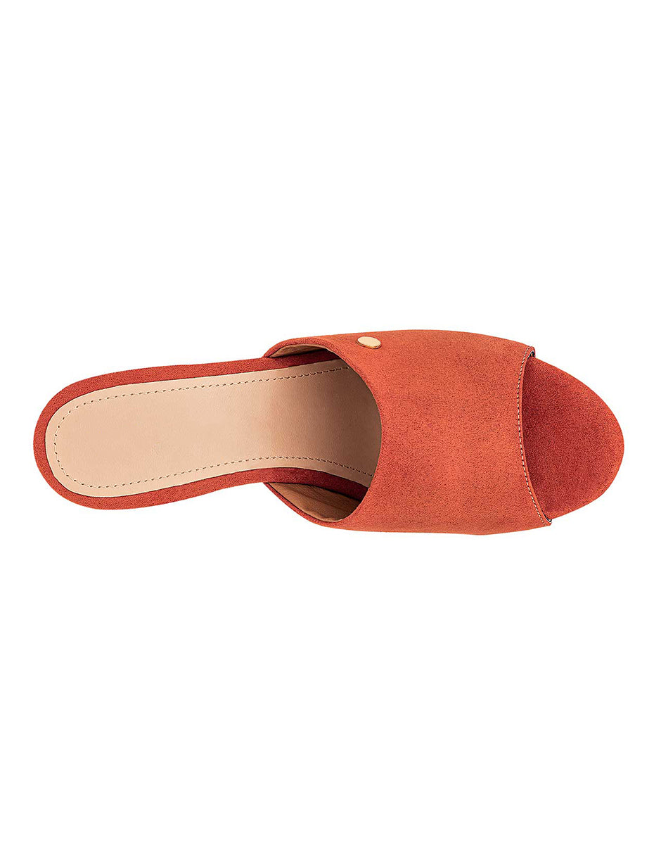 Sandalias con plataforma Exterior Textil Color Naranja Para Mujer De RBCOLLECTION