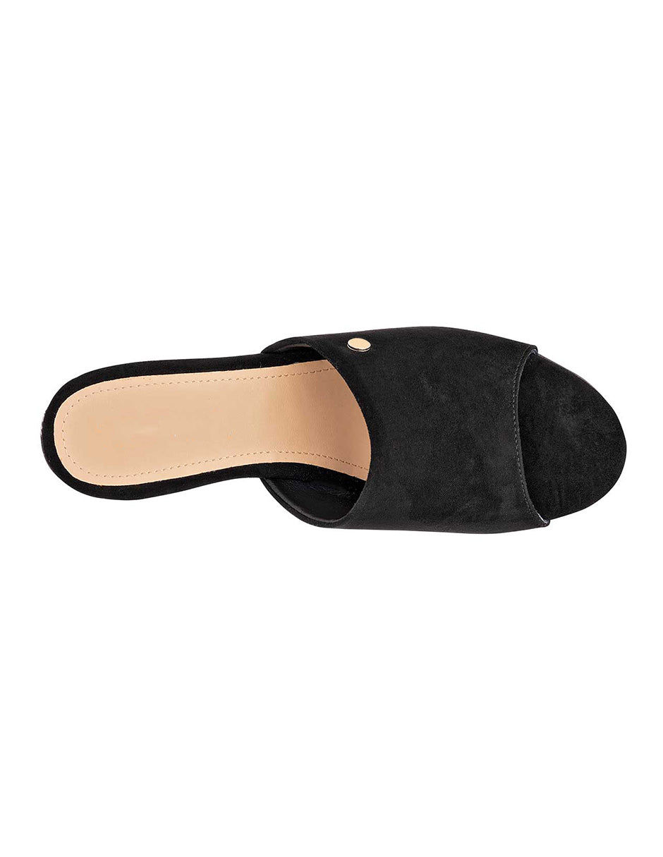 Sandalias con plataforma Exterior Textil Color Negro Para Mujer De RBCOLLECTION