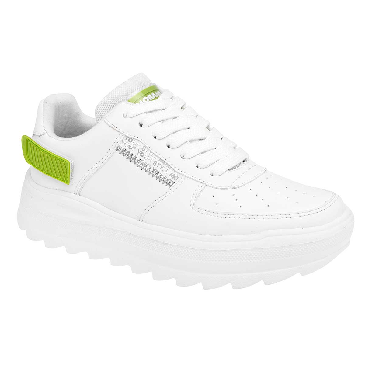 Tenis tipo Deportivo Exterior Sintético Color Blanco Para Mujer De Mora Mora