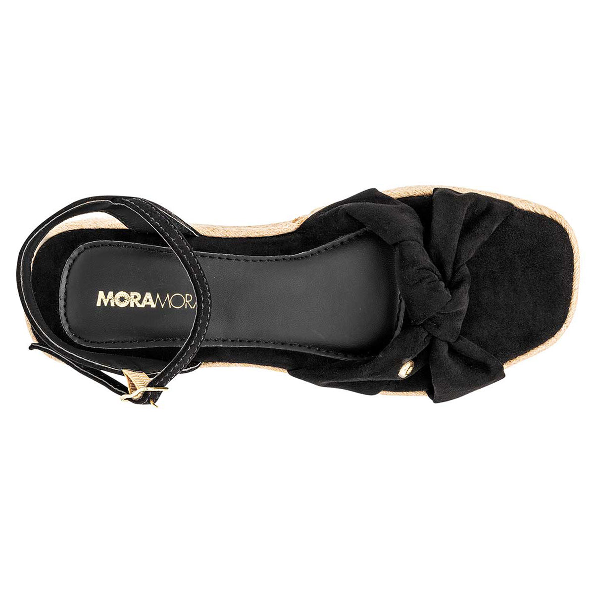 Sandalias de piso Exterior Textil Color Negro Para Mujer De MORAMORA