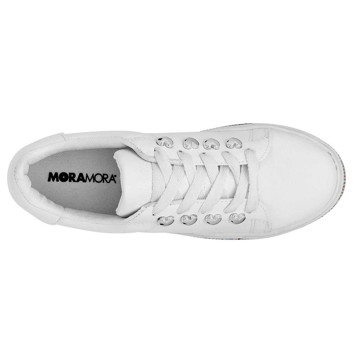 Tenis tipo Deportivo Exterior Sintético Color Blanco Para Mujer De Mora Mora