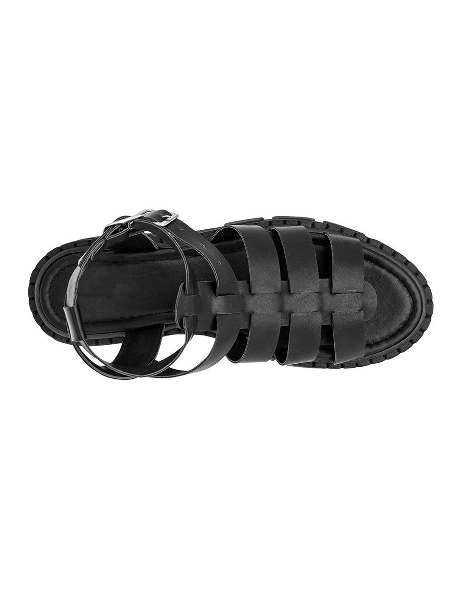 Sandalias con plataforma Exterior Piel sintética Color Negro Para Mujer De RBCOLLECTION