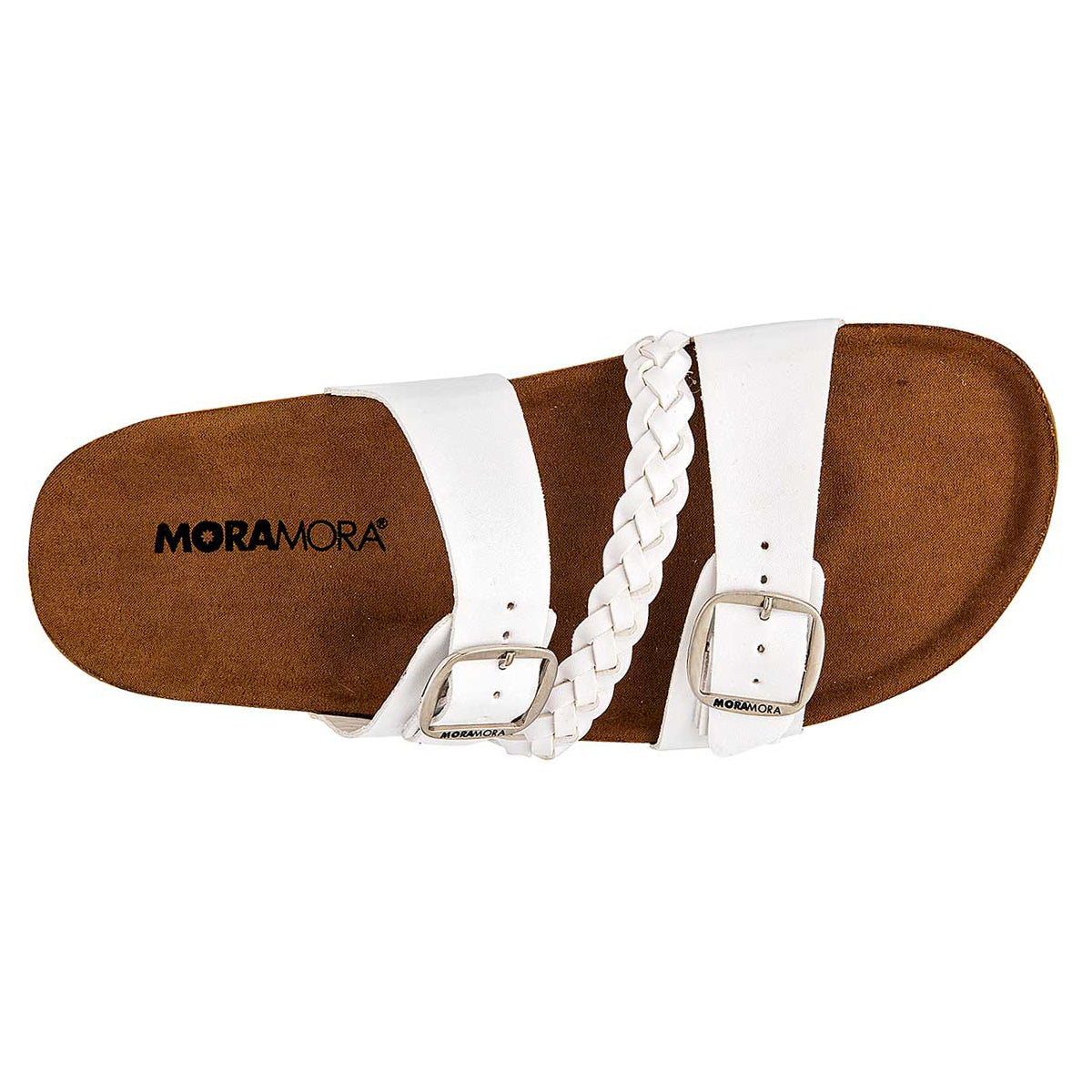 Sandalias de piso Exterior Piel sintética Color Blanco Para Mujer De MORAMORA