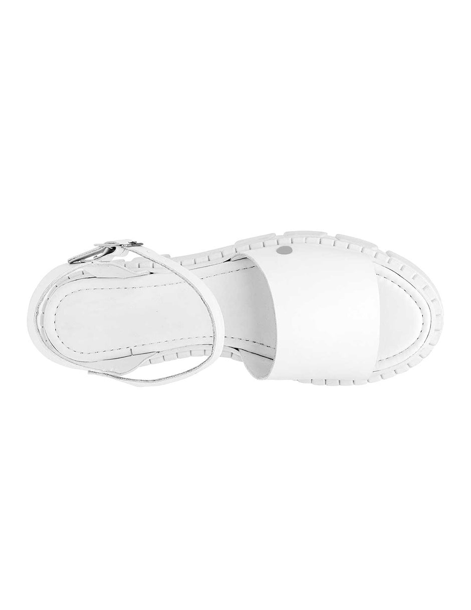 Sandalias con plataforma Exterior Piel sintética Color Blanco Para Mujer De RBCOLLECTION