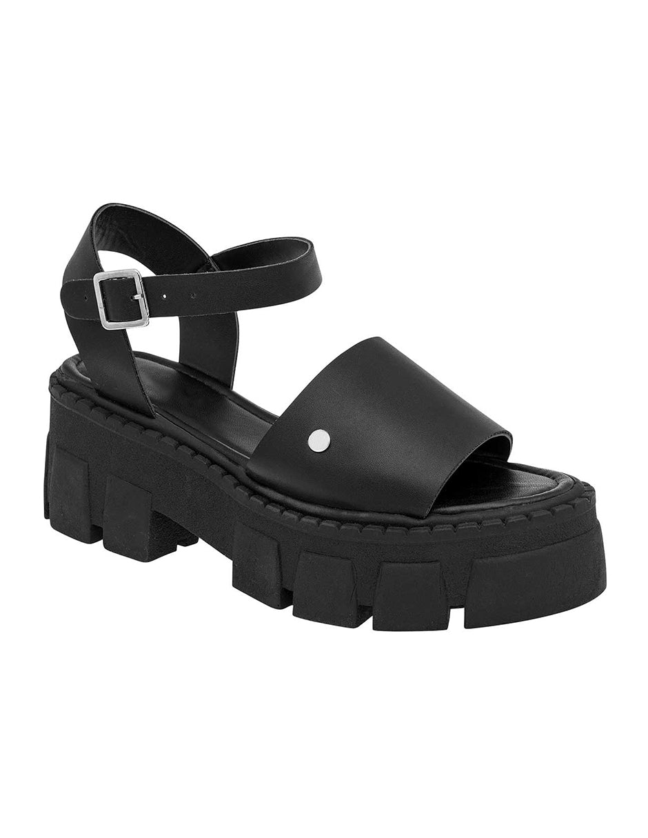 Sandalias con plataforma Exterior Piel sintética Color Negro Para Mujer De RBCOLLECTION