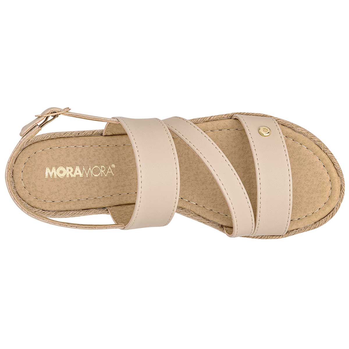 Sandalias de piso Exterior Piel sintética Color Beige  Para Mujer De MORAMORA