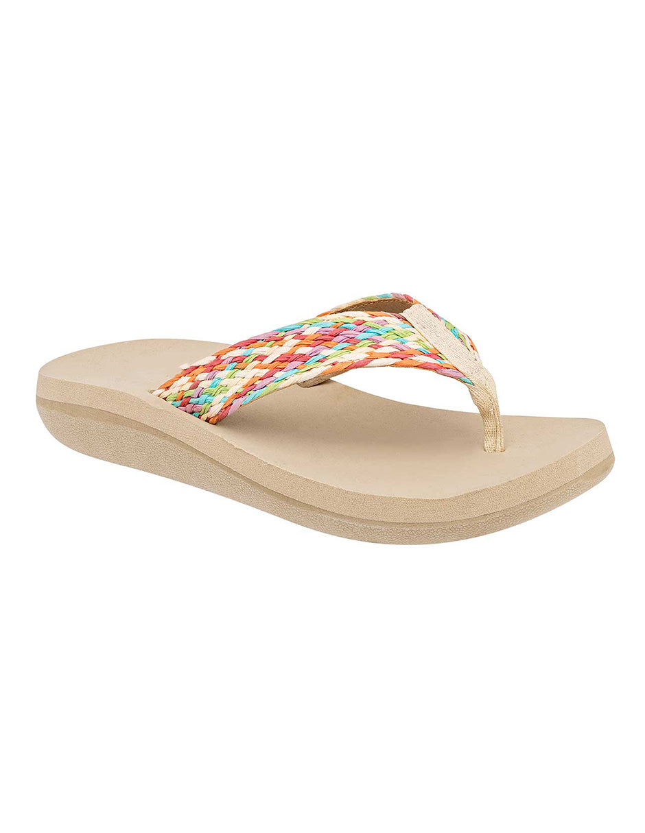 Sandalias de piso Exterior Textil Color Multicolor Para Mujer De RBBASICS