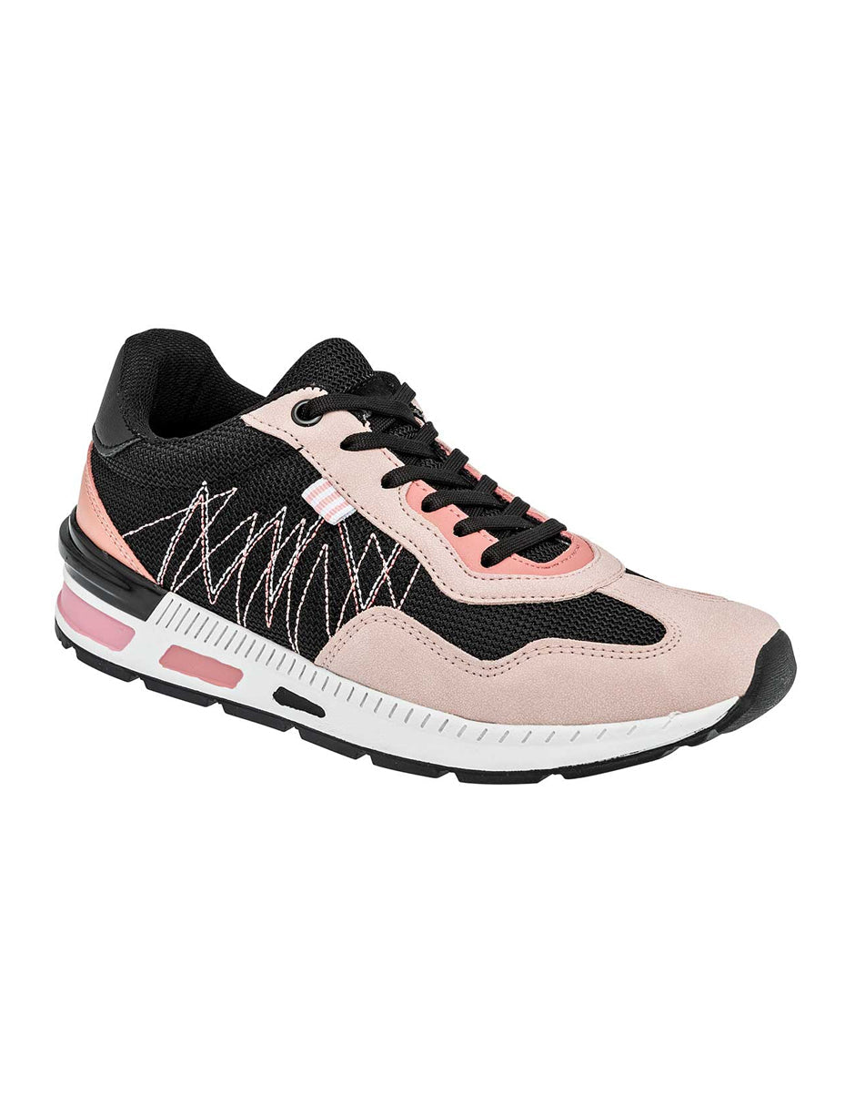 Tenis tipo Deportivo Exterior Sintético Color Negro Para Mujer De RBCOLLECTION