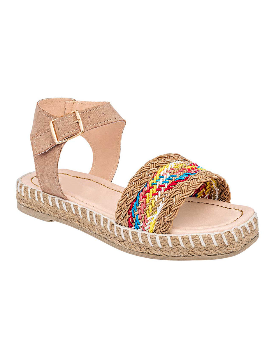 Sandalias de piso Exterior Textil Color Beige Para Mujer De RBCOLLECTION