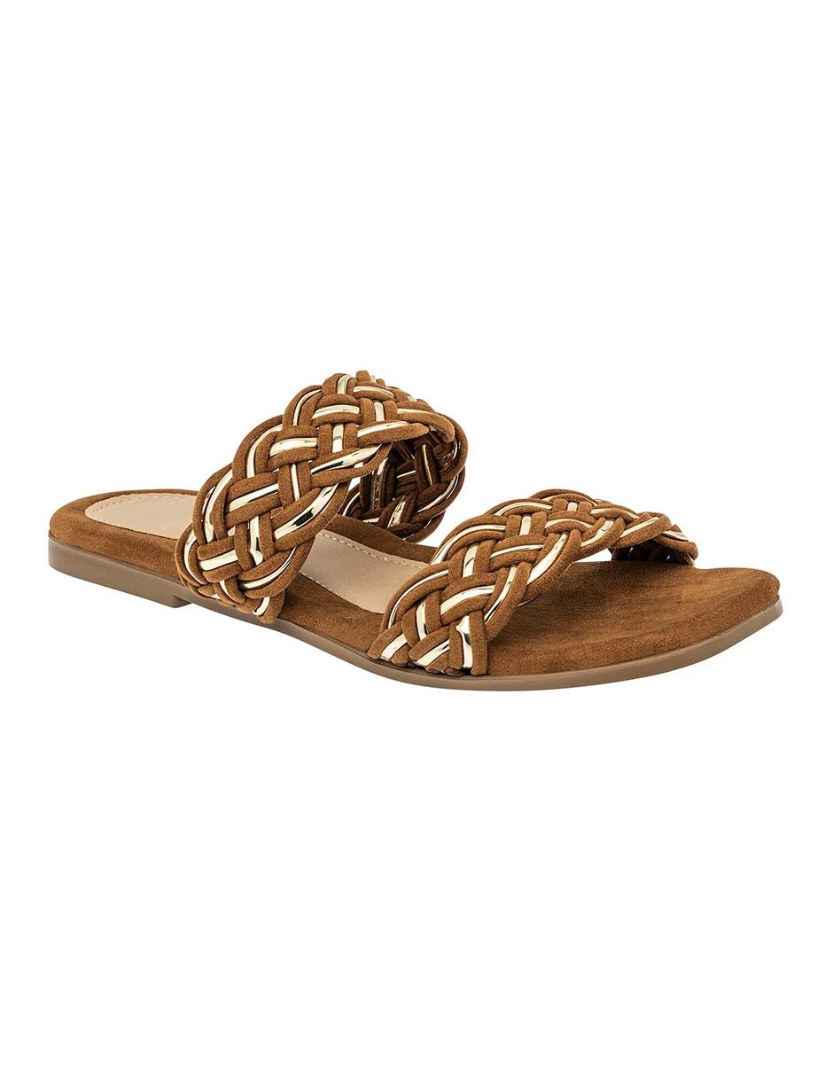 Sandalias de piso Exterior Textil Color Camel Para Mujer De RBBASICS