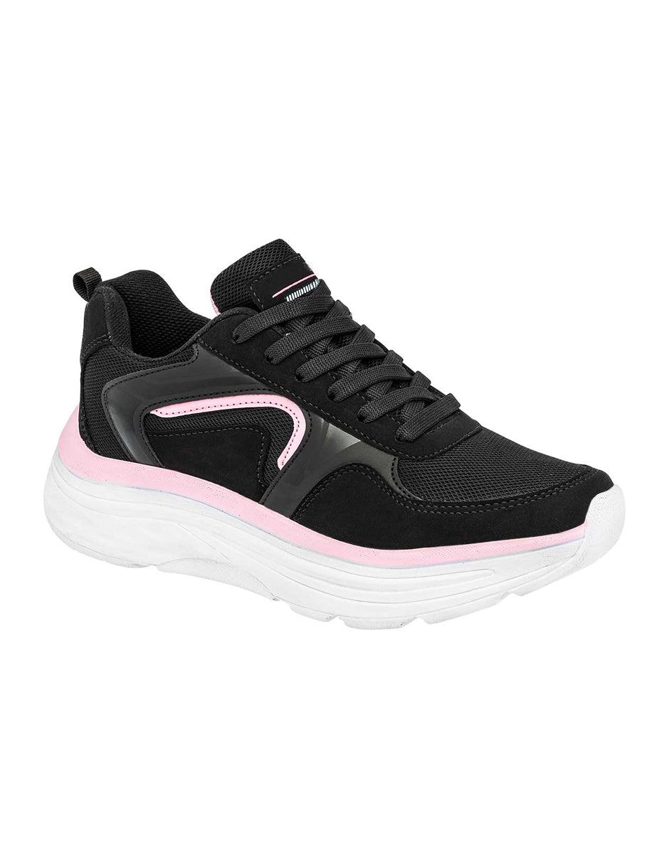 Tenis para Entrenamiento Exterior Textil Color Negro Para Mujer De RBCOLLECTION