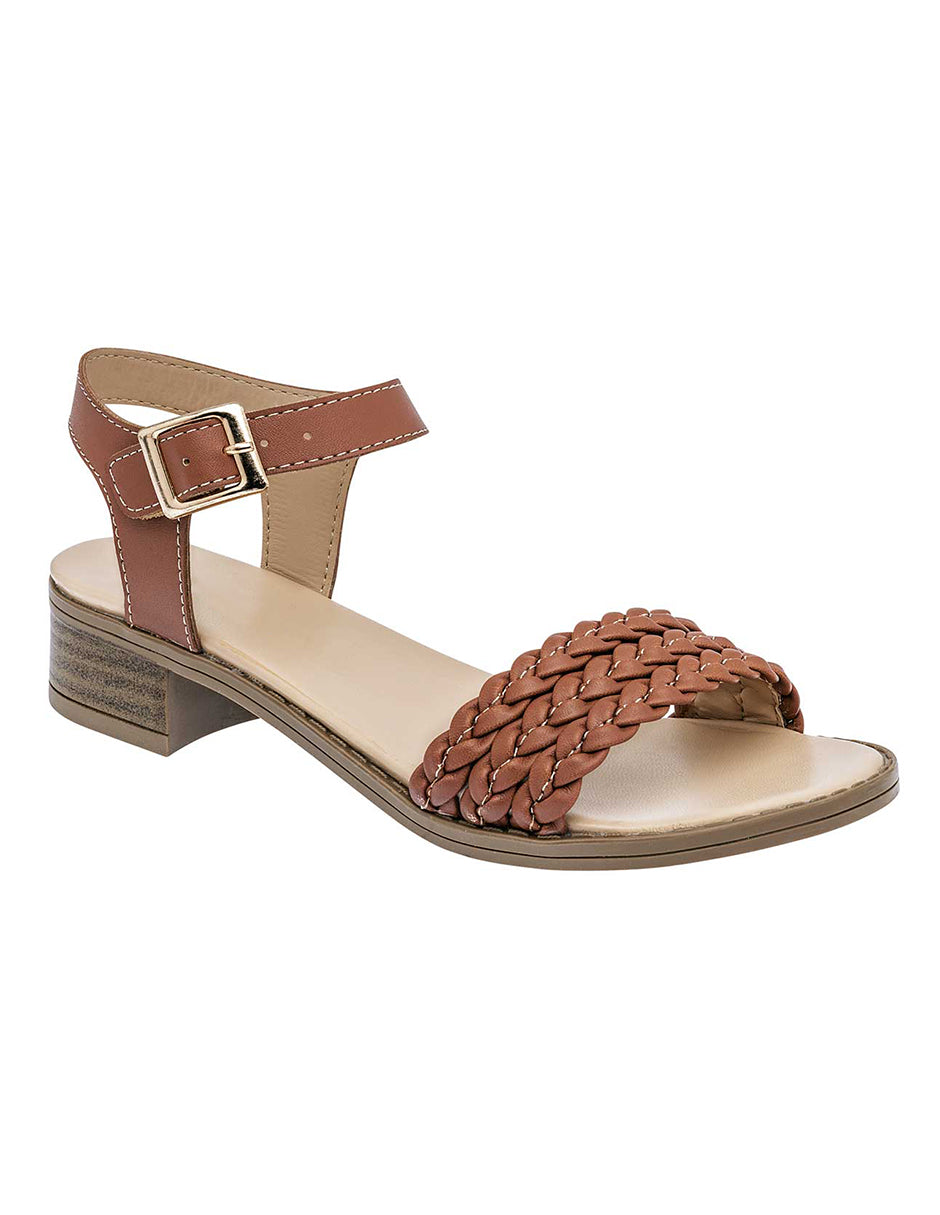 Sandalias de piso Exterior Piel sintética Color Camel Para Mujer De RBCOLLECTION