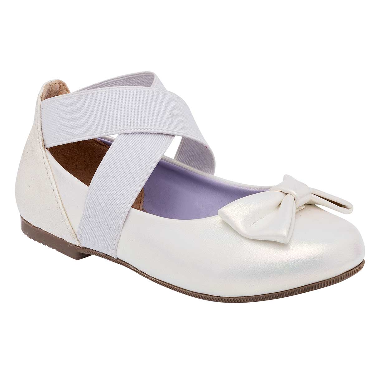 Zapato Mary Jane Exterior Sintético Color Blanco Nacar Para Mujer De Tropicana