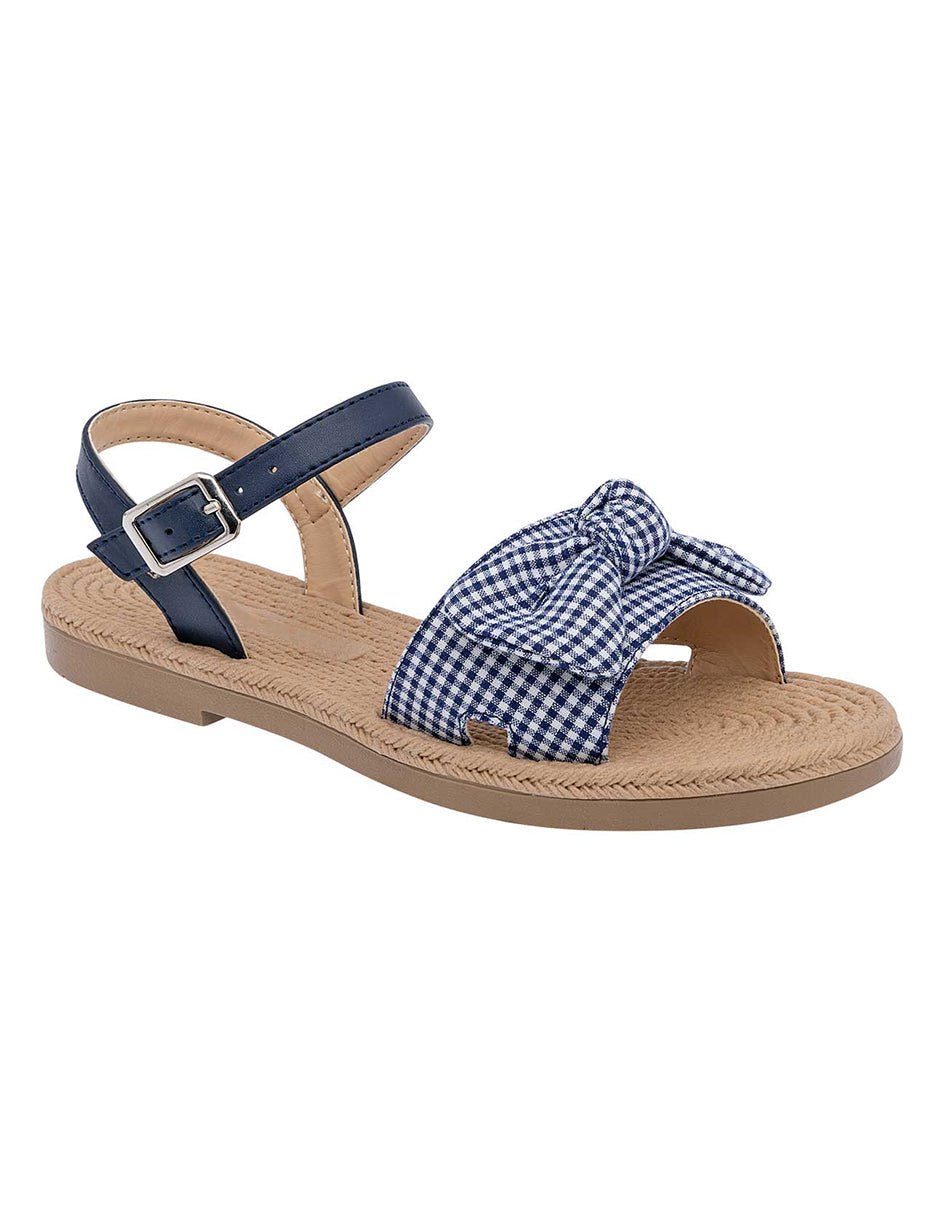 Sandalias de piso Exterior Textil Color Marino Con Blanco Para Mujer De RBCOLLECTION