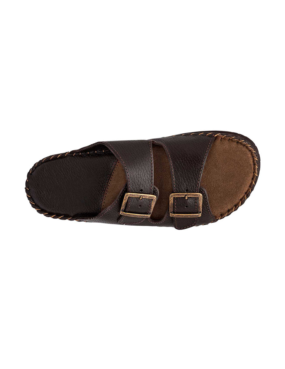 Sandalias de piso Exterior Piel Color Café Para Hombre De RBCOLLECTION