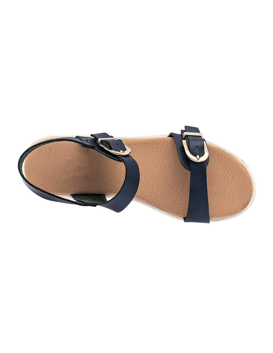 Sandalias de piso Exterior Piel sintética Color Marino Para Mujer De RBCOLLECTION