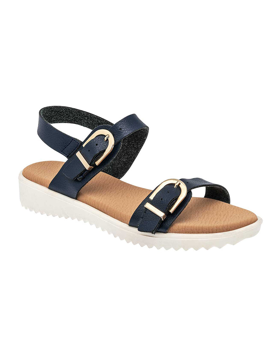 Sandalias de piso Exterior Piel sintética Color Marino Para Mujer De RBCOLLECTION