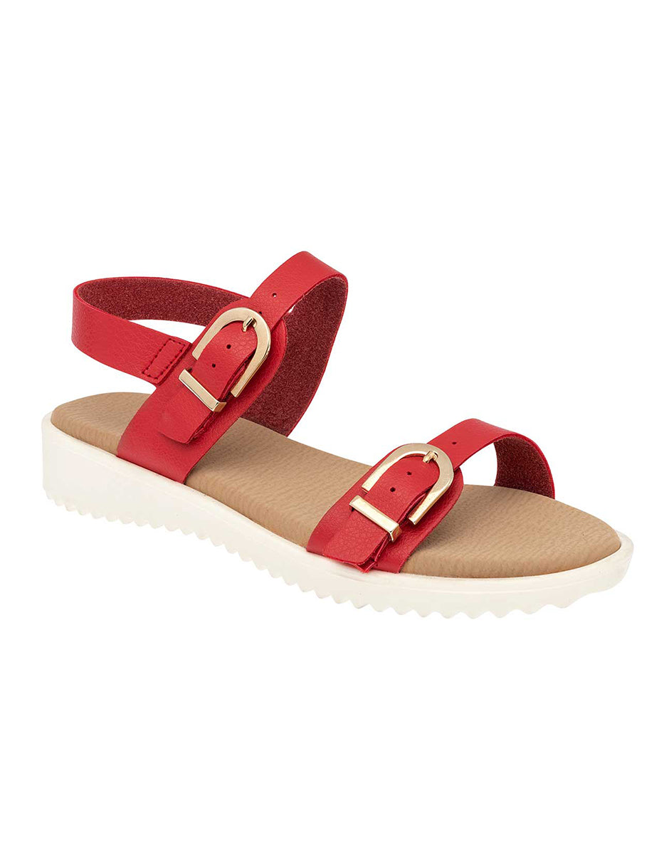 Sandalias de piso Exterior Piel sintética Color Rojo Para Mujer De RBCOLLECTION