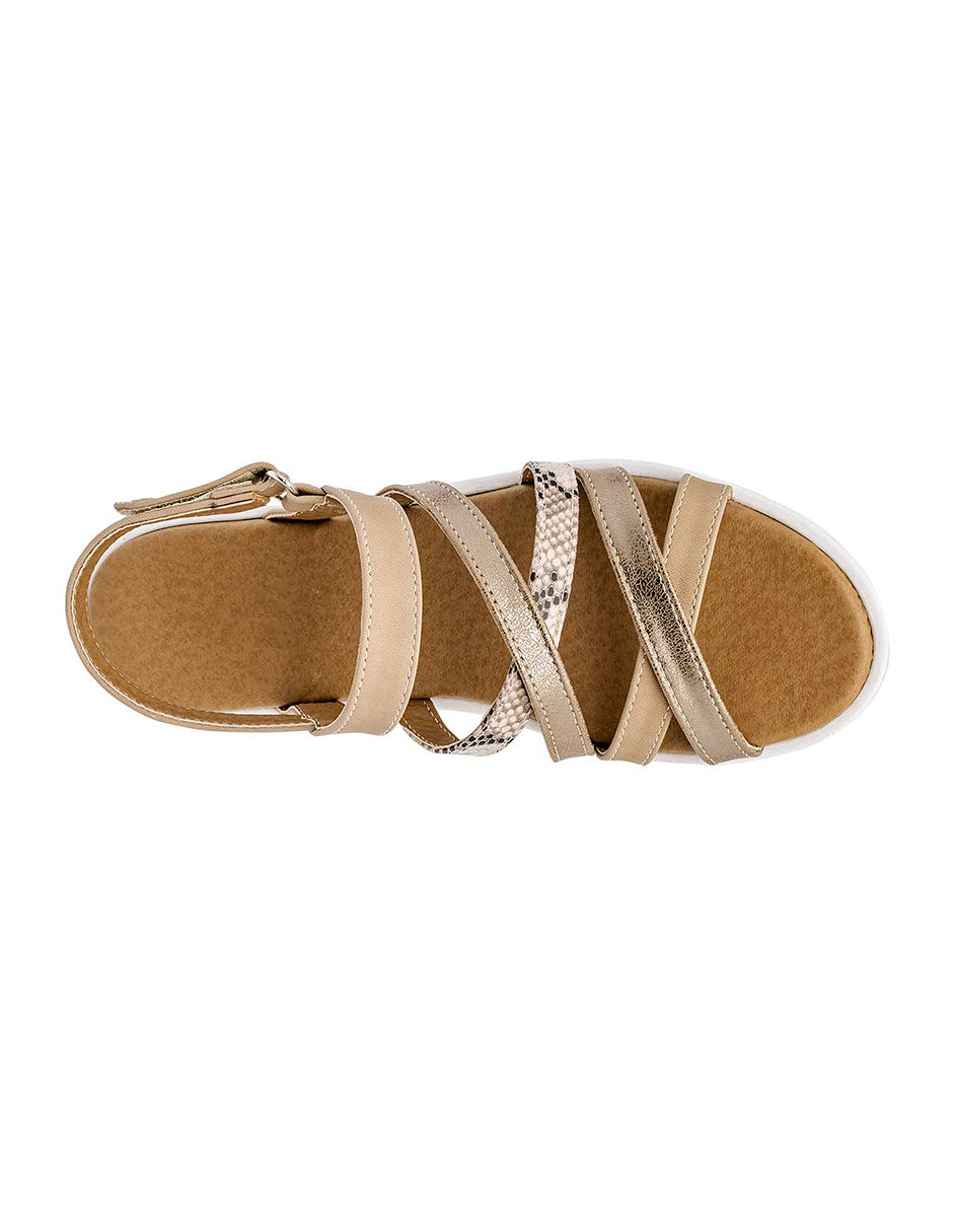 Sandalias de piso Exterior Piel sintética Color Beige Para Mujer De RBCOLLECTION