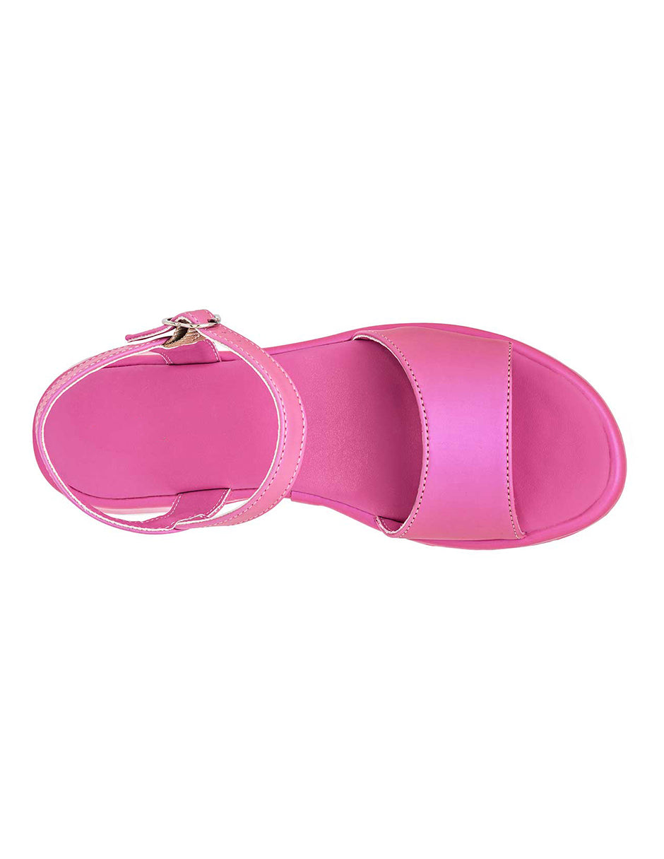 Sandalias de piso Exterior Piel sintética Color Rosa Para Mujer De RBCOLLECTION