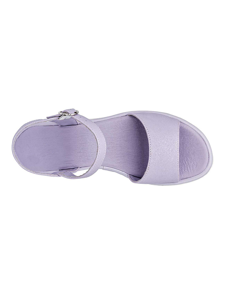 Sandalias de piso Exterior Piel sintética Color Lila Para Mujer De RBCOLLECTION