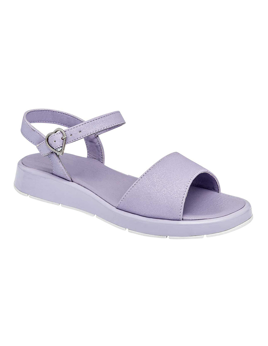 Sandalias de piso Exterior Piel sintética Color Lila Para Mujer De RBCOLLECTION