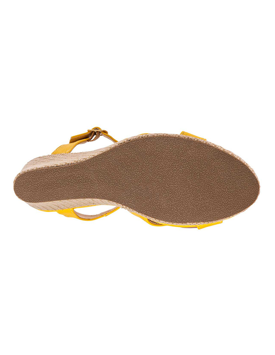 Sandalias con plataforma Exterior Piel sintética Color Amarillo Para Mujer De RBCOLLECTION