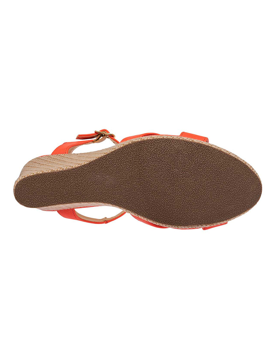 Sandalias con plataforma Exterior Piel sintética Color Naranja Para Mujer De RBCOLLECTION