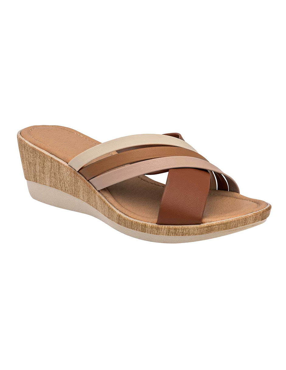 Sandalias con plataforma Exterior Piel sintética Color Café Para Mujer De RBCOLLECTION