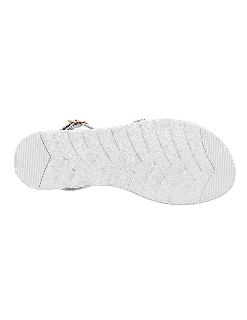 Sandalias de piso Exterior Piel sintética Color Blanco Para Mujer De RBBASICS