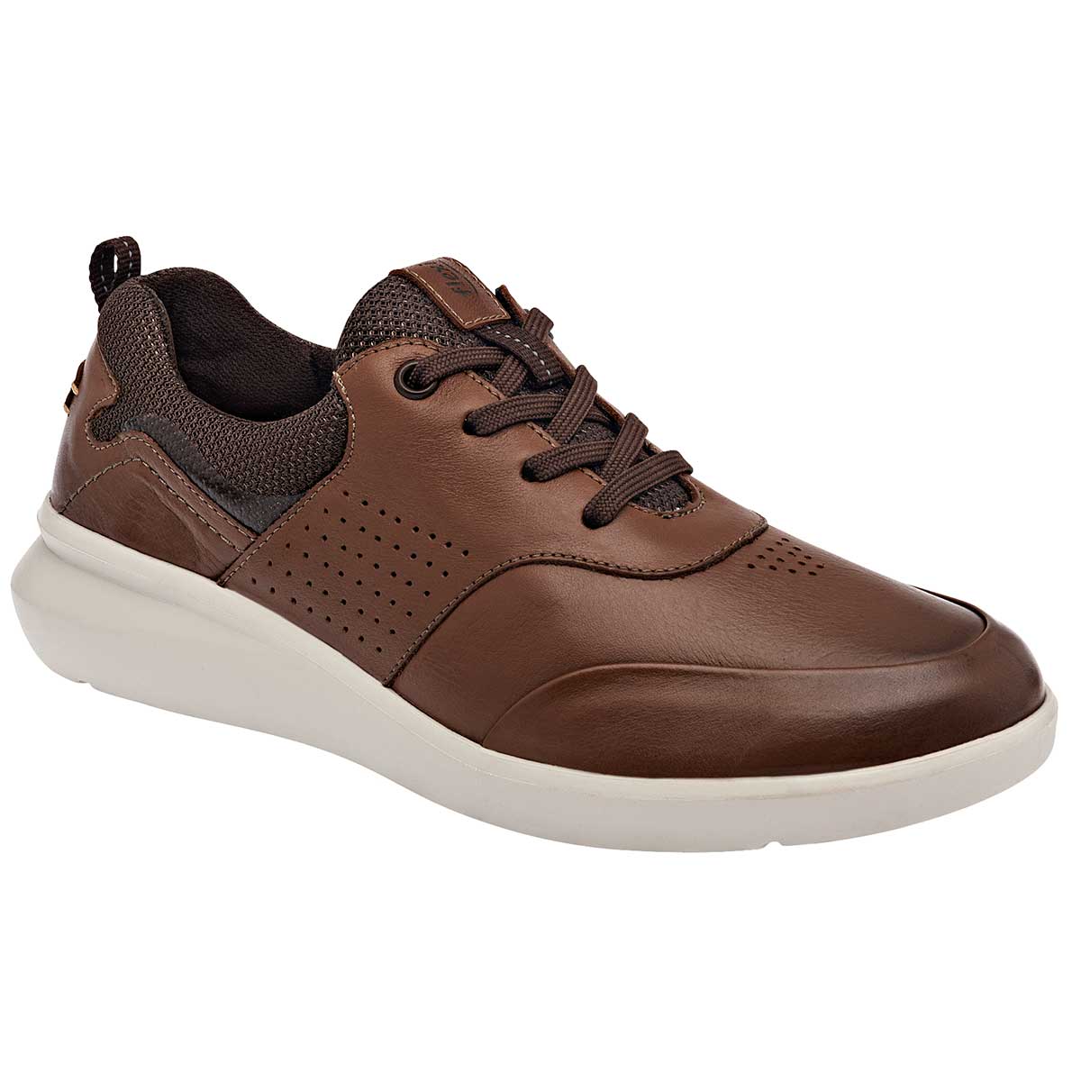 Zapato Confort Exterior Piel Color Camel Para Mujer De Flexi