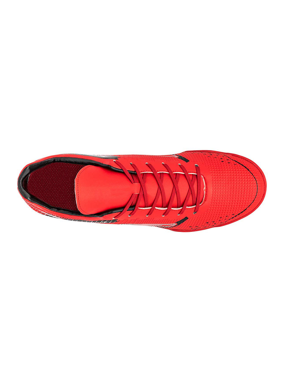 Tenis para Fútbol Exterior Sintético Color Rojo Con Negro Para Hombre De RBBASICS