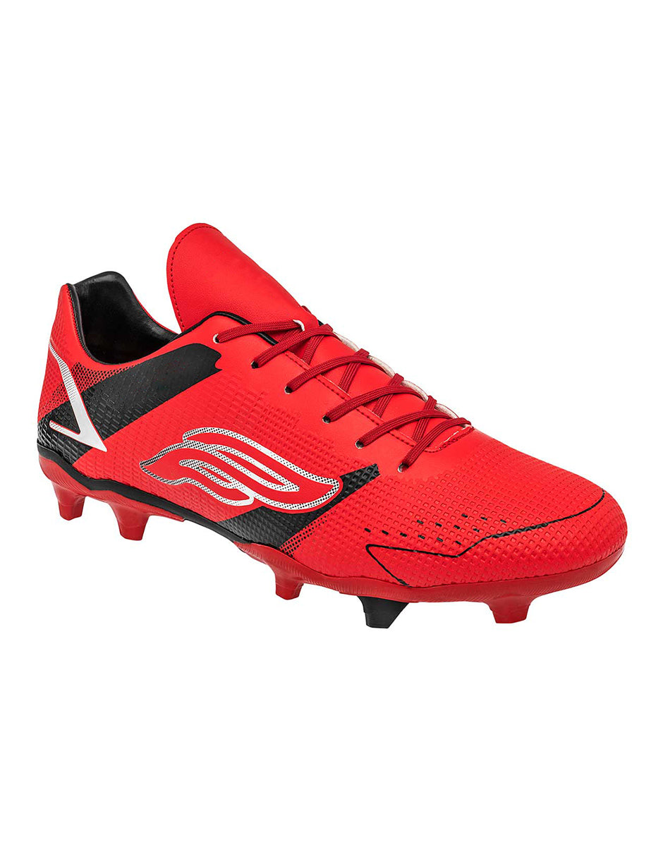 Tenis para Fútbol Exterior Sintético Color Rojo Con Negro Para Hombre De RBBASICS