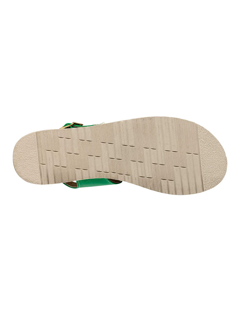 Sandalias con plataforma Exterior Piel sintética Color Verde Para Mujer De RBCOLLECTION