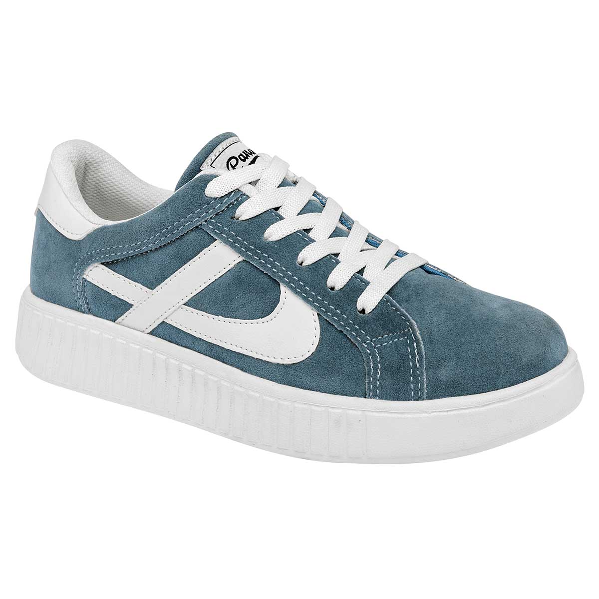 Tenis tipo Deportivo Exterior Sintético Color Azul Para Mujer De Panam