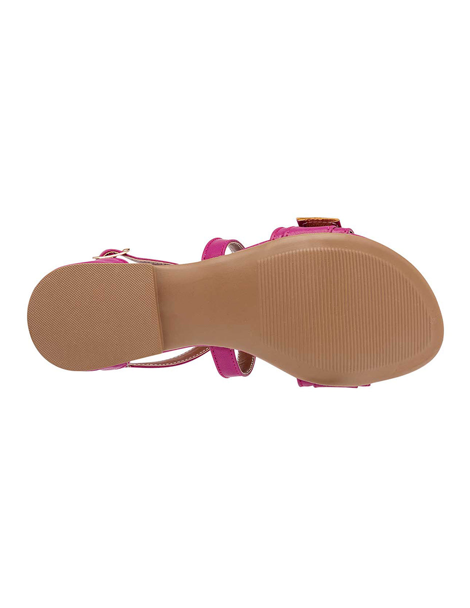 Sandalias de piso Exterior Piel sintética Color Rosa Para Mujer De RBBASICS