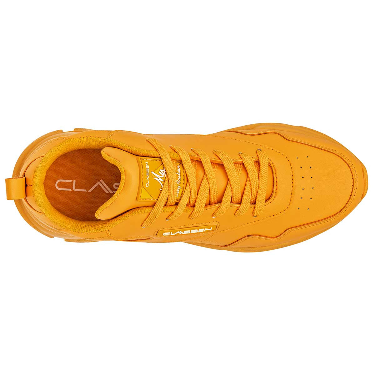 Tenis tipo Deportivo Exterior Sintético Color Amarillo Para Mujer De Clasben