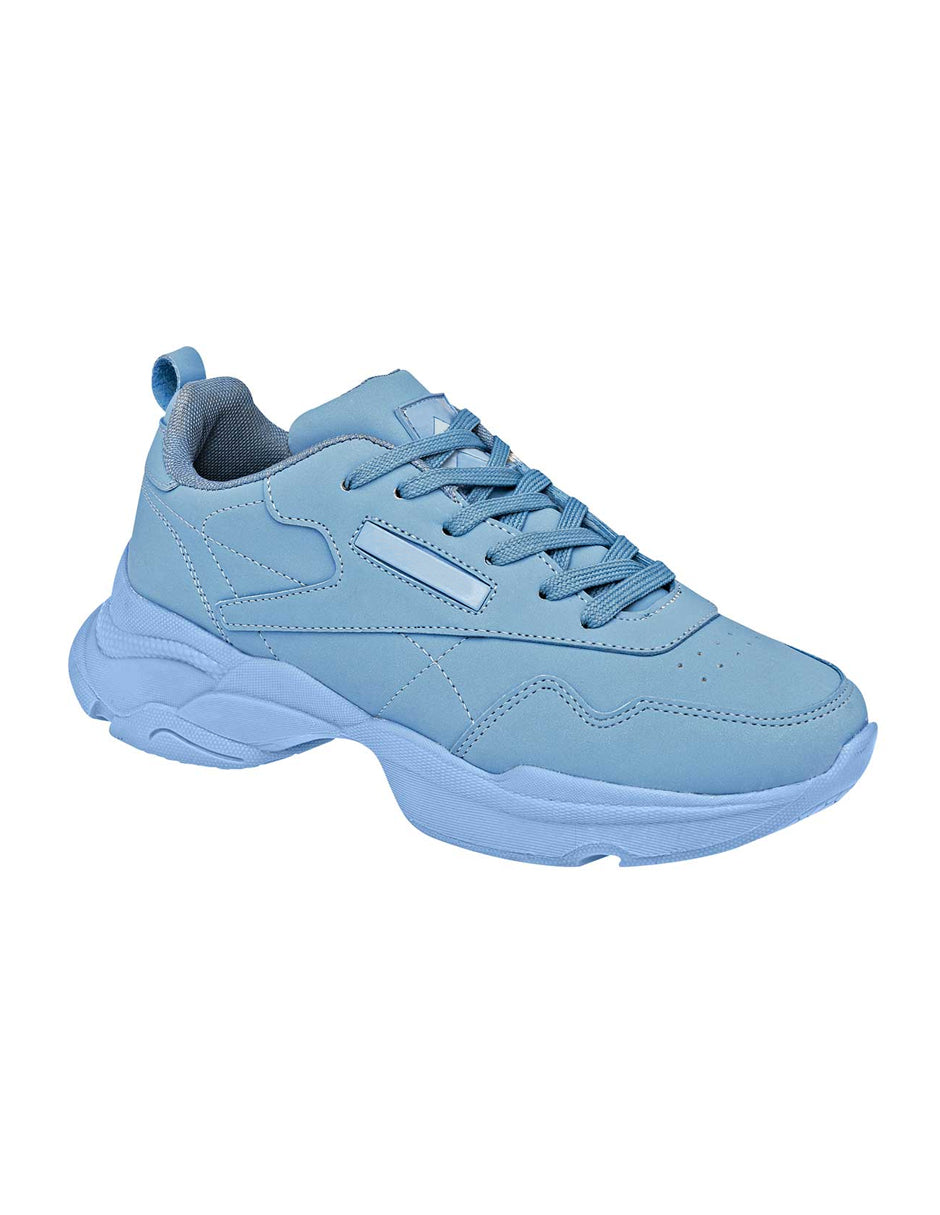 Tenis tipo Deportivo Exterior Sintético Color Azul Para Mujer De RBCOLLECTION