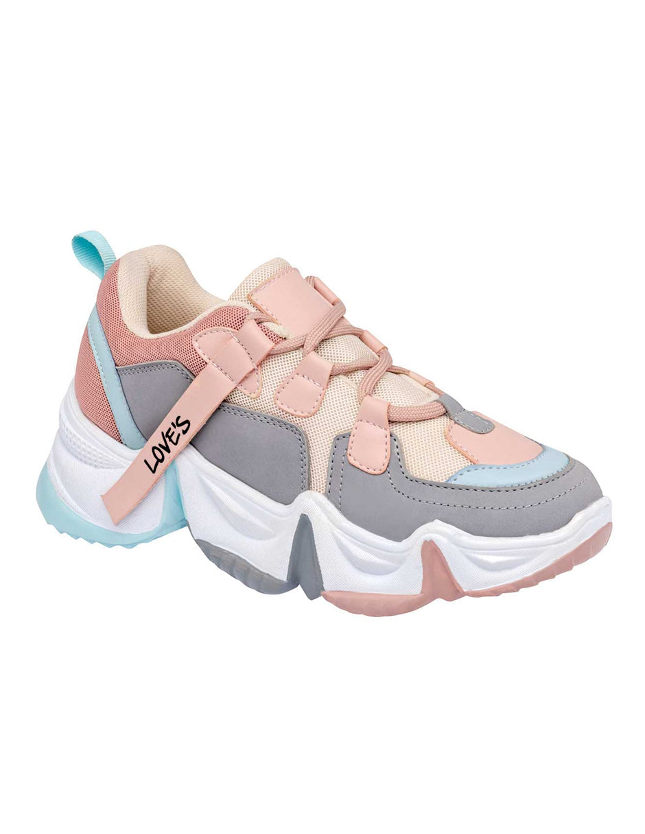 Tenis tipo Deportivo Exterior Sintético Color Gris Para Mujer De RBCOLLECTION