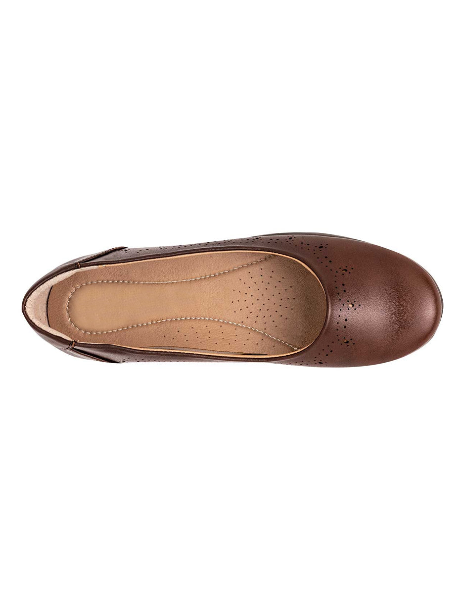 Flats clásicas Exterior Sintético Color Café Para Mujer  De RBCOLLECTION