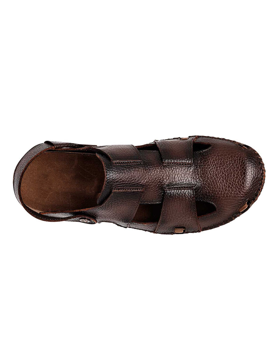 Sandalias de piso Exterior Piel Color Café Para Hombre De RBCOLLECTION