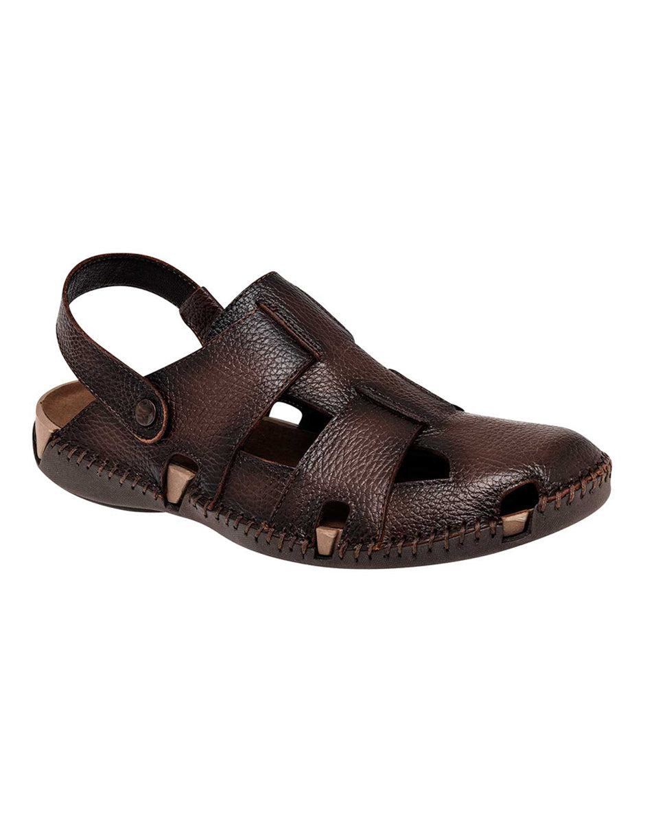 Sandalias de piso Exterior Piel Color Café Para Hombre De RBCOLLECTION